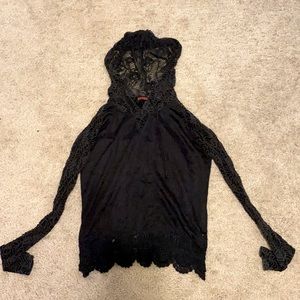 See through comfy light sweater